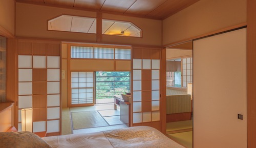 Chambre Tradition, balcon, vue jardin (Japanese Style, Semi Open-air bath)
