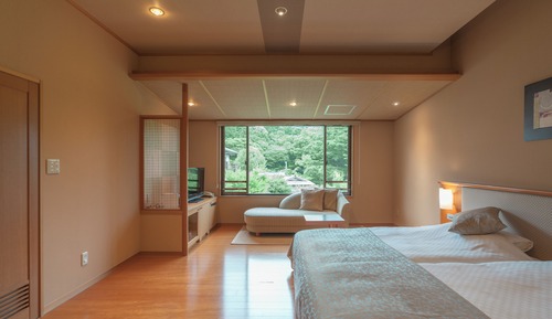Chambre Tradition, vue jardin (Japanese Style, Semi Open-air bath)