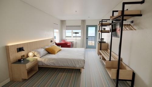 Chambre « Premier », 1 très grand lit, vue océan