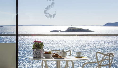 Suite, terrasse, vue mer