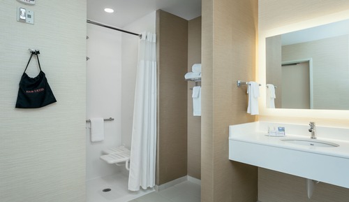 Chambre, 1 très grand lit (Mobility/Hearing Access, Roll-In Shwr)