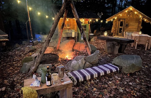 Winona Cabine | Private cabin and spa in the woods! Pet Friendly!