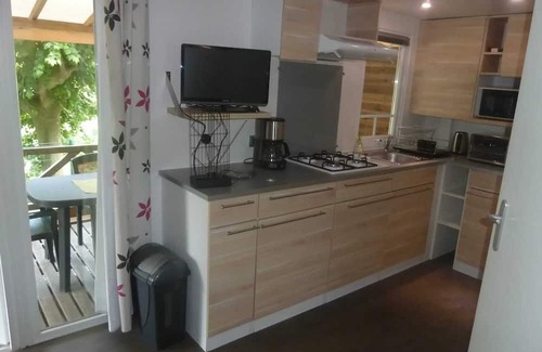 Saint-Pierreville Maison | Homerez - Nice bungalow for 4 ppl. with terrace at Saint-Pierreville