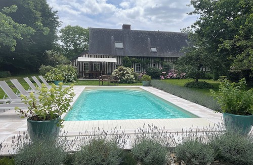 Vatteville La Rue Maison | Longère Normande, Piscine chauffée - 9 voyageurs