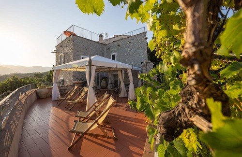 Borgio Verezzi Lit Et Petit-Déjeuner | Ca' d'Alda - Roccaro: private terrace overlooking the sea