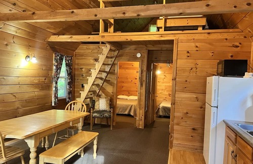The Forks Cabine | Cabin fully equipped, trails on site, centrally located, snowmobiling, rafting