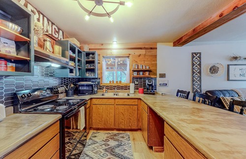 New Meadows Maison | Alpine home with private hot tub, fireplace, & W/D - near skiing