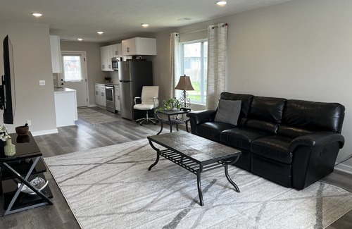 Fremont Maison | 2 bed, 1 office near Splash Station, Lakes, and Midland University