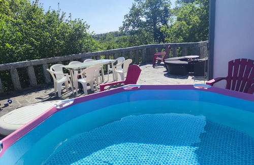 Huelgoat Cottage | Huge terrace overlooking the lake and forest of huelgoat