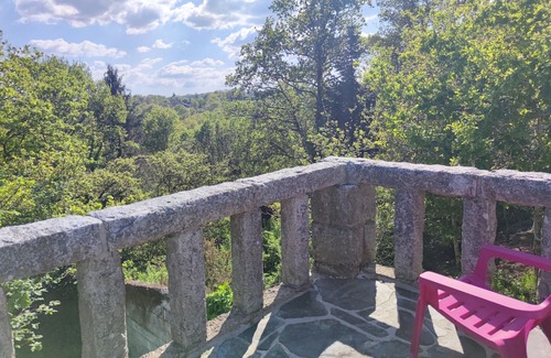 Huelgoat Cottage | Huge terrace overlooking the lake and forest of huelgoat