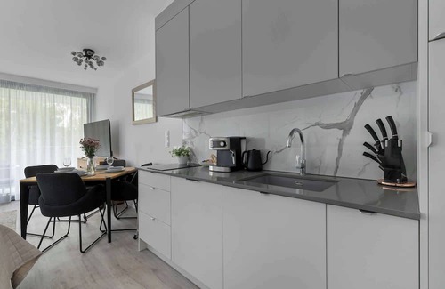 Uniescie Appartement | Sea&Lake Mielno | Unique Studio for a Family Holiday by the Sea | Balcony & Park