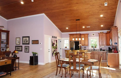 Coats Maison | Peaceful Studio Style Home with Accessible Features, Wood Burning Fireplace