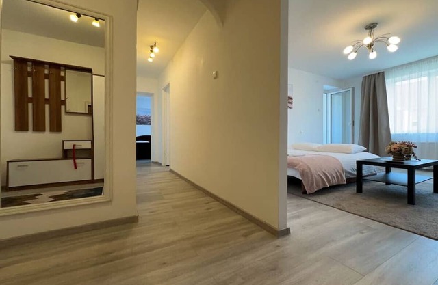 A cozy apartment next to a port