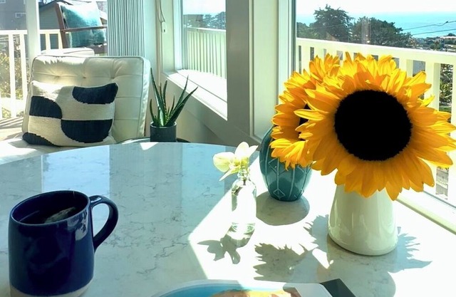 Ocean View Retreat with King sized bed and 5 min walk to sea + Fiscalini trails.