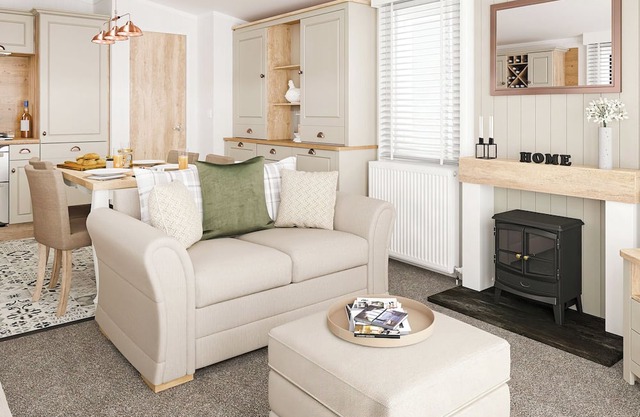 Luxury two bedroom holiday home sleeping four people, perfect for relaxing by the coast.