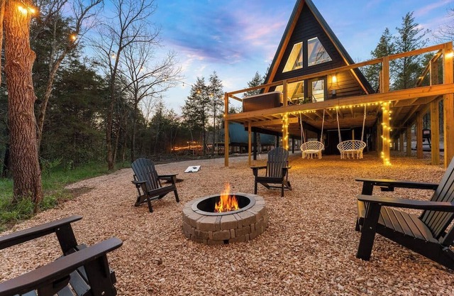 Modern Creekside A-Frame w/Hot Tub & Forest Views