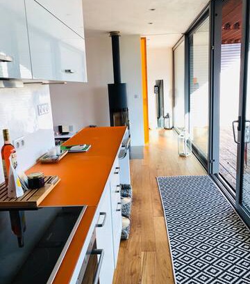 Beinheim Maison | Modernes Hideaway am See im Elsass, (Beinheim), Modernes Hideaway am See im Elsass, 50qm, Garten, 1 Schlafzimmer, max. 3 Personen