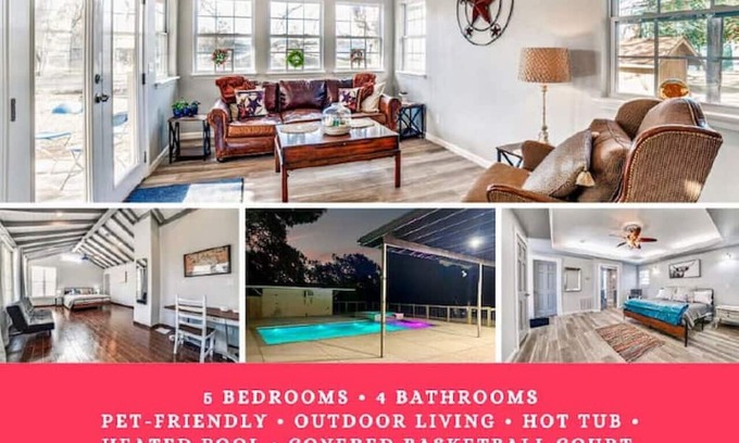 Johnson City Maison | Wine country Compound! Sleeps 15 with Pool & Club House