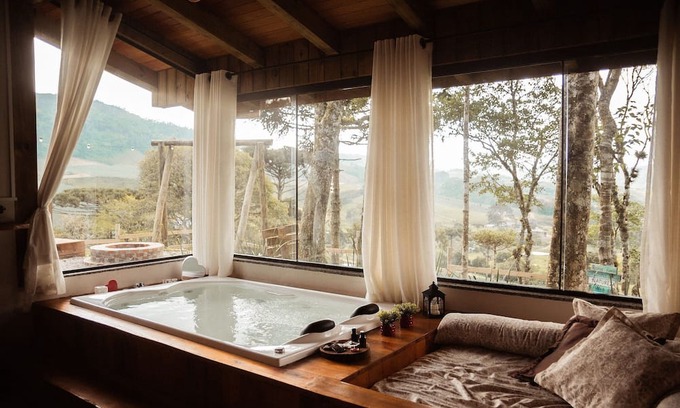 Rancho Queimado Chalet De Ski | Chalé Caminho do Sol - 2 - Com Jacuzzi e Lareira