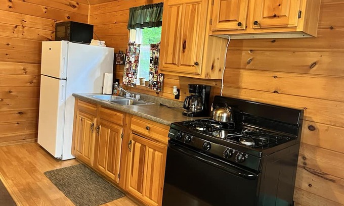The Forks Cabine | Cabin fully equipped, trails on site, centrally located, snowmobiling, rafting