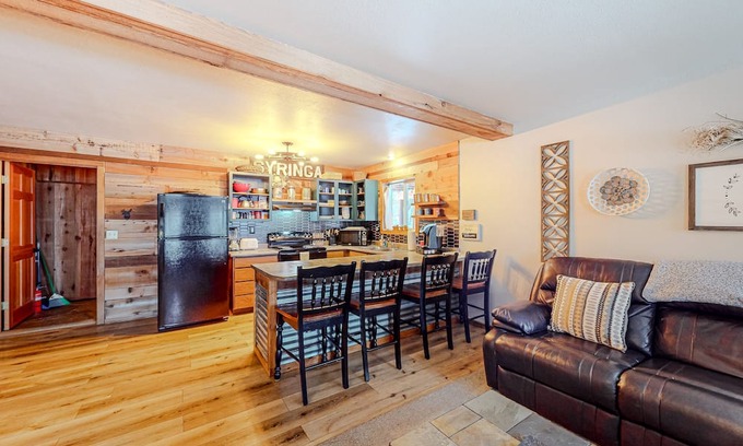 New Meadows Maison | Alpine home with private hot tub, fireplace, & W/D - near skiing