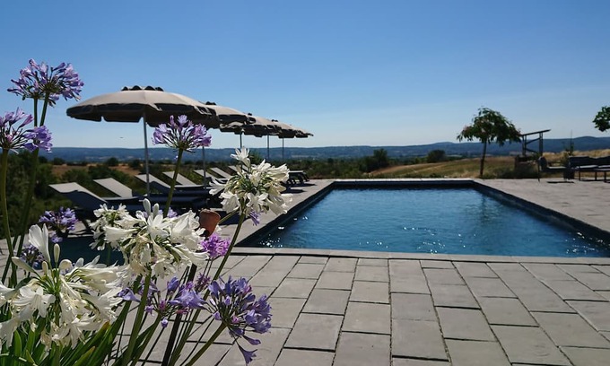 Saint-Sauveur-de-Cruzieres Maison | Holiday Home 'Gîte Les Vignes Au Mas Dujau' with Shared Pool, Wi-Fi and Air Conditioning