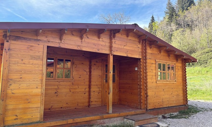 Fougax-et-Barrineuf Chalet De Ski | 3-bedroom wooden chalet, on 1500m2 of enclosed grounds not overlooked