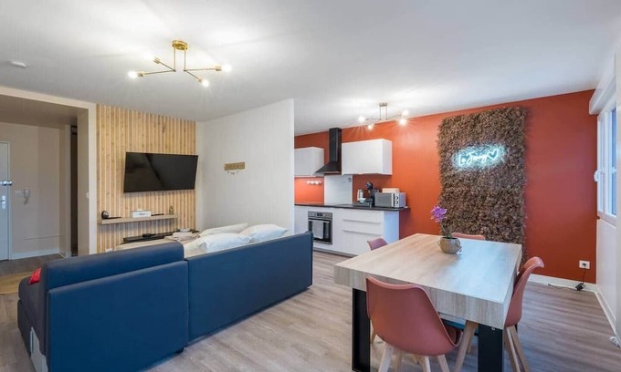 Patrotte Metz-Nord Appartement | Le Jenny - 2 beds - 4 pers' - Parking - Streaming