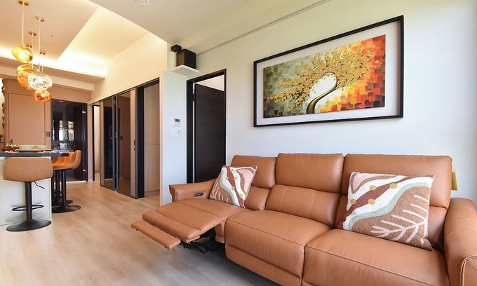 Tamsui Appartement | Spacious 3-bedroom apartment with WiFi, fitness room in New Taipei City